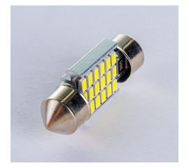 Автолампа SKYWAY светодиодная, T11C5W, 12 В, 18SMD, 1 контакт, 31 мм, белая, салон, номер S08201442 