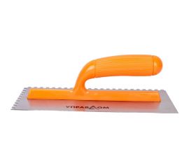 Зубчатая гладилка Управдом стальная, с пластиковой ручкой, 280x130 мм 4100001483 