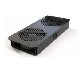 Вентиляторный потолочный модуль Hyperline с 2-мя вентиляторами, черный, 396737 