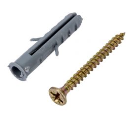 Набор крепления плинтусов VIPкрепеж 6/30 дюбель с усами 30шт/30шт 23002 VIP 