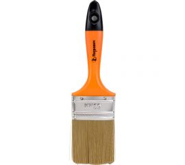 Плоская кисть Петрович 63 мм искусственная щетина, пластиковая рукоятка 4100002364 