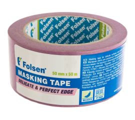 Малярная лента для особо точных линий FOLSEN деликатная 50 мм х 50 м 02075050 