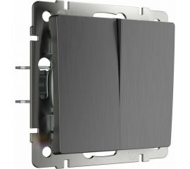 Двухклавишный выключатель WERKEL проходной графит рифленый W1122004 a050760 