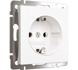 Розетка WERKEL W1171061 с заземлением белый матовый a059265 