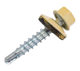 Кровельный саморез, слоновая кость Крепежная техника 4,8х29 RAL 1014 250шт 420400 БК 