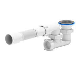 Сифон для поддона АНИ Пласт регулируемый, 1 1/2x40, гофра, 40х50, нержавеющая сетка E215 025-0278 