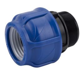 Компрессионная соединительная муфта VALFEX ПНД, с наружной резьбой, 50x2"" 121001150200 