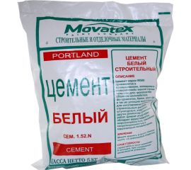 Цемент Movatex белый, 5 кг Т02383 