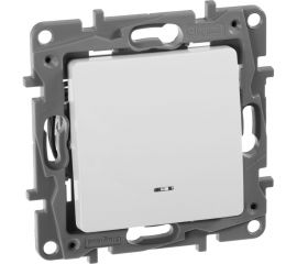 1-клавишный переключатель с подсветкой Legrand ETIKA белый 672215 