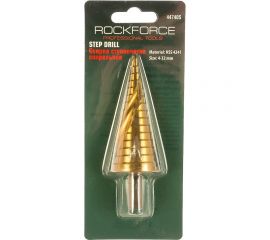 Ступенчатое спиральное сверло (4-32 мм, HSS 4241) в блистере Rockforce RF-44740S 