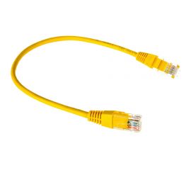 Патч-корд TWT RJ45-RJ45, 4 пары, UTP, категория 5е, 0.3 м, желтый, 45-45-0.3-YL 
