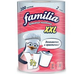 Бумажные полотенца FAMILIA 2 слоя, 1 рулон, XXL 1015031297 