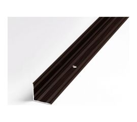 Порог внутренний угловой алюминиевый декоративный (20х20 мм, 1,35 м, Дуб венге) ЛУКА УТ000008383 