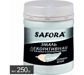 Эмаль перламутровая SAFORA белое серебро ЭМ100/1 