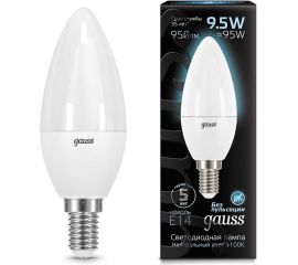 Лампа Gauss LED Свеча E14 9.5W 950lm 4100К 103101210 