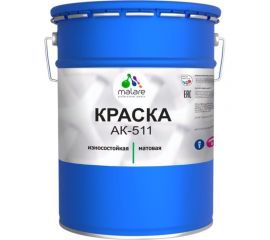 Краска для дорожной разметки MALARE АК-511 белый, 20 кг 2015147336255 
