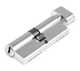Цилиндр замка DORF ключ/барашек, компьютерный, 5 ключей, никель, 30х30 мм 00-00005743 