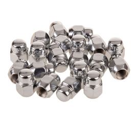 Гайка конус M12x1.25 мм, закрытая, 27 мм, ключ 19 мм, хром 001, 20 шт SKYWAY S10602001 