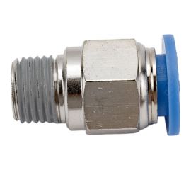 Фитинг цанговый прямой с наружной резьбой 1/4M для трубки диаметром 10 мм SHPI PC 10-R02 