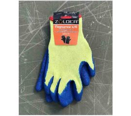 Универсальные хлопчатобумажные перчатки ZOLDER, с латексным покрытием, размер 10, RJ007 