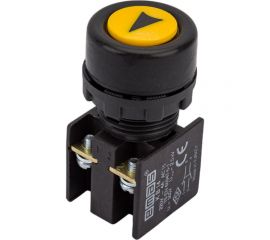 Водозащитная кнопка Emas желтая со стрелкой 1НО+1НЗ, KB14RSO 