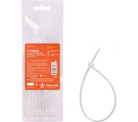 Кабельные стяжки Airline хомуты 3,6 х 150 мм, пластиковые, белые, 10 шт. ACT-N-03 