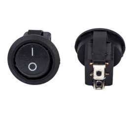 Клавиша Nord-Yada 250V 3А круглая Micro черная (2конт.) ON-OFF (2шт в упаковке) 905482 