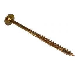 Саморез по дереву HIMTEX проф. желт. тарельчатая голова Torx 30 6x100 50 шт. 06100Wh 