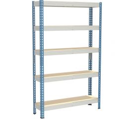 Стеллаж IRONMEBEL Optimus Hook 2 в 1, h-2400 мм, 5 полок, 1500x400 мм m-ot.000.004 