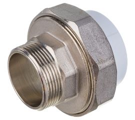 Комбинированная муфта VALFEX PP-R белая, разъем Дн50х1 1/2 НР 10156040 127-0230 