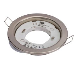 Встраиваемый светильник IEK под лампу GX53, хром матовый LUVB0-GX53 -1-K27 