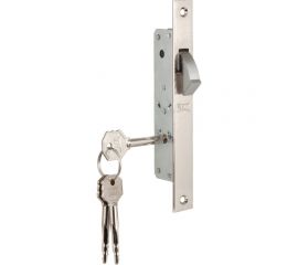 Врезной узкопрофильный крестообразный замок KALE KILIT 201F (20 мм) никель, 3 ключа 8061 