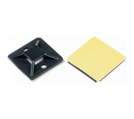 Самоклеящаяся площадка для хомутов duwi 25х25 мм, черная, упаковка 10 шт. 30208 7 