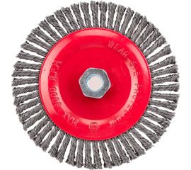 Щетка-крацовка дисковая, плетенная стальная проволока, 150 мм, М14 GROSSMEISTER 021128003 