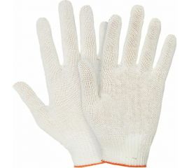 Трикотажные перчатки КОРДЛЕНД хлопок, 5-ти нитка, белые, 10-й класс, M, 39-41 гр, без покрытия PER-00031 