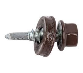 Саморез Невский Крепеж КР RAL 8017 коричневый, св., 5,5x19, 32 шт. 931422 