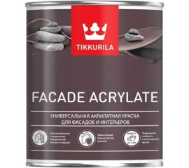 Краска TIKKURILA FACADE ACRYLATE акрилатная, универсальная для фасадов и интерьеров, база A 9л 700012342 