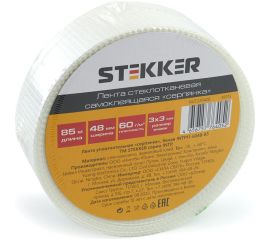 Уплотнительная лента серпянка STEKKER 60 г/м2x48 мм, 85 м, белая intp11-6048-85 39913 
