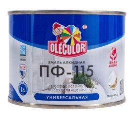 Эмаль OLECOLOR ПФ-115 зеленый, 0.5 кг 4300000192 