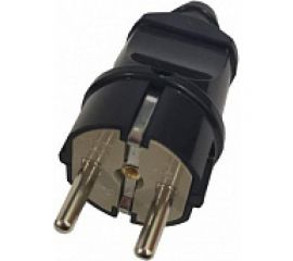 Разборная вилка General Lighting Systems GRV-P-16-R-G-B-IP20 16А круглая, с заземлением, черная IP20 470505 