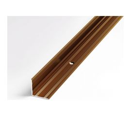 Порог угловой внутренний алюминиевый ЛУКА (20х20 мм, 1,8 м, порошковое покрытие, Бронза) 00000002789 