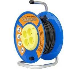Силовой удлинитель на катушке Glanzen 4 гн. ПВС 3x1,5 арт. EB-40-019 00-00006731 