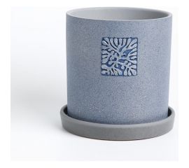 Горшок ООО КОМПОЗИТ Идея синий цилиндр №2. КБ-Ц2-253-61 