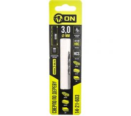 Сверло по дереву 3x60 мм, цилиндрический хвостовик On 14-21-603 