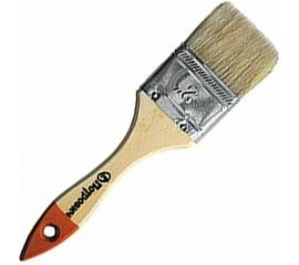 Плоская кисть Петрович 38 мм, натуральная щетина, деревянная лакированная ручка 4100000189 