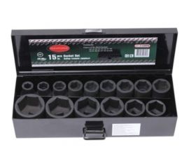 Набор головок ударных шестигранных (15 пр; 1/2""; 10-32 мм) Rockforce RF-4159-5MPB 