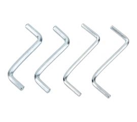 Z-образный ключ для мебельной стяжки Невский Крепеж SW3 и SW4, оцинкованный, 4шт 801800 