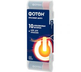 Элемент питания ФОТОН LR6 PB10 пластиковый кейс 24244 