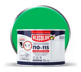Эмаль OLECOLOR ПФ-115 салатный, 0.5 кг 4300000213 