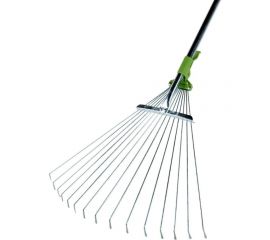 Регулируемые веерные грабли с рукояткой DON GAZON 15 оцинкованных зубов, 1240 мм 126-1240 54978 